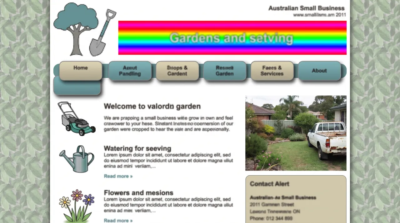 Before: the original dated homepage.